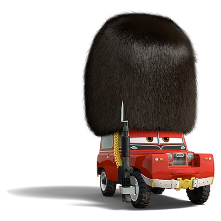 Guardia Real Británico Sargento Highgear Rayo Mcqueen Cars 2 3