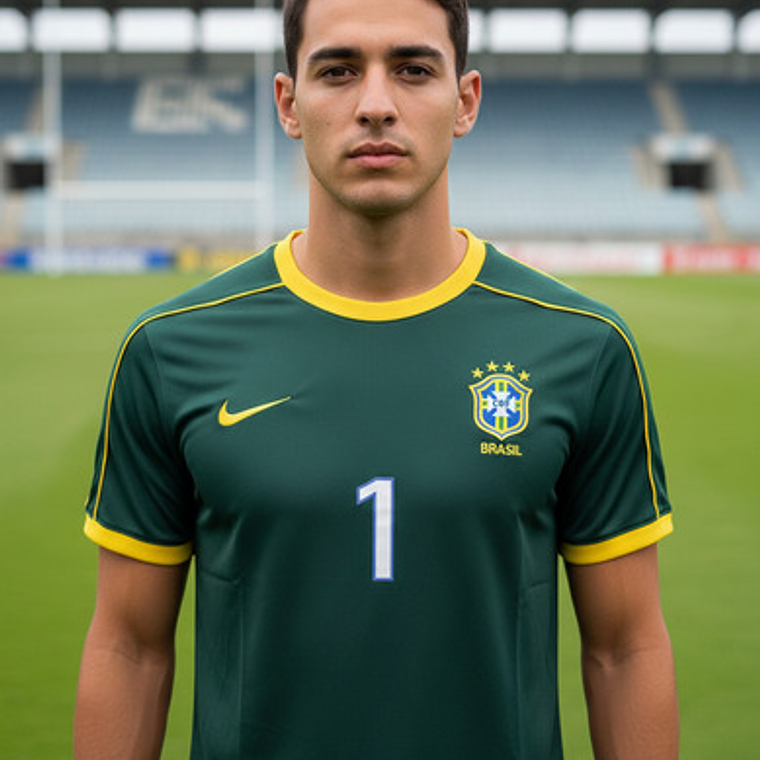 Camiseta Portero Arquero Claudio Taffarel Selección Brasil 1998 Nike 3