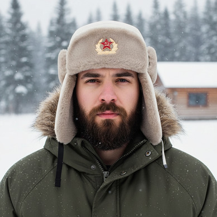 Gorro Ruso Nieve Unión Soviética Bombardero Invierno Ushanka 4
