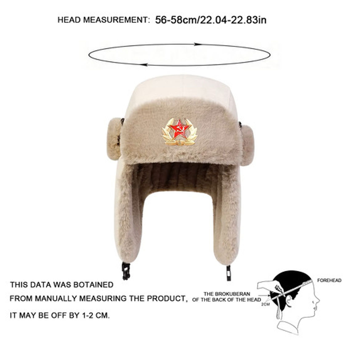 Gorro Ruso Nieve Unión Soviética Bombardero Invierno Ushanka 5