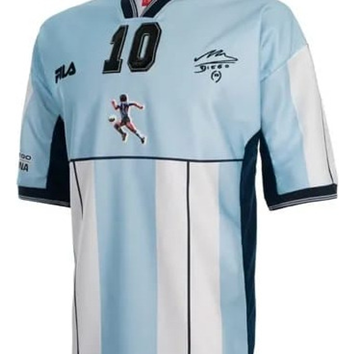 Camiseta Diego Maradona Azul Selección Argentina Mundial 86 Fila 1