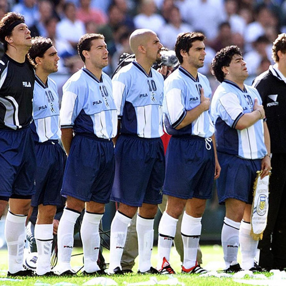 Camiseta Diego Maradona Azul Selección Argentina Mundial 86 Fila 6