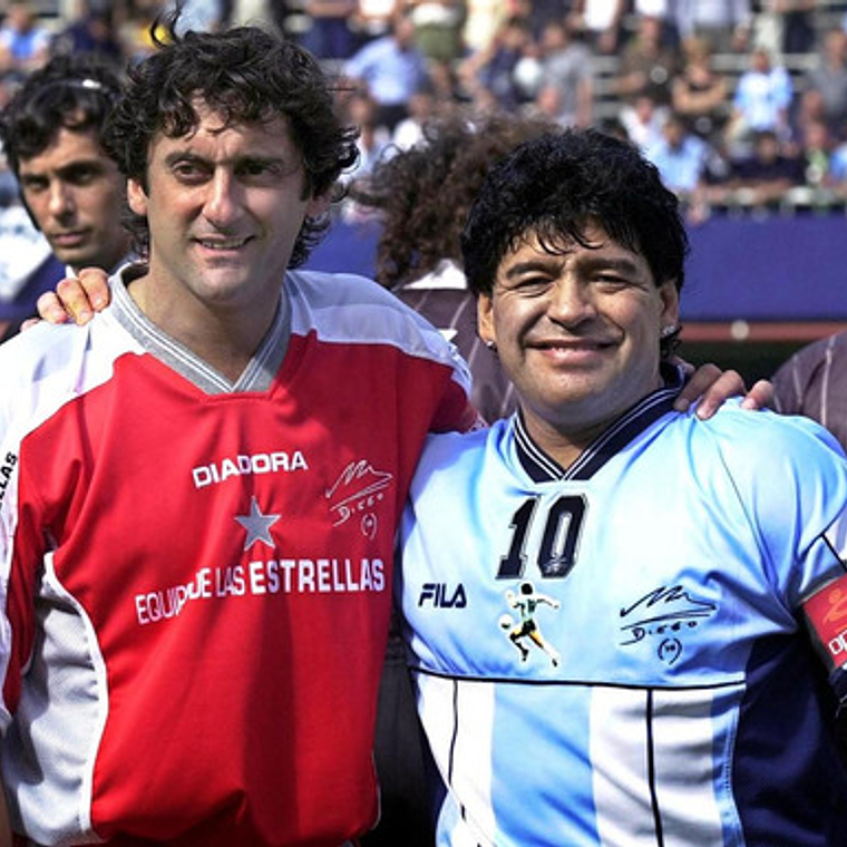 Camiseta Diego Maradona Azul Selección Argentina Mundial 86 Fila 7