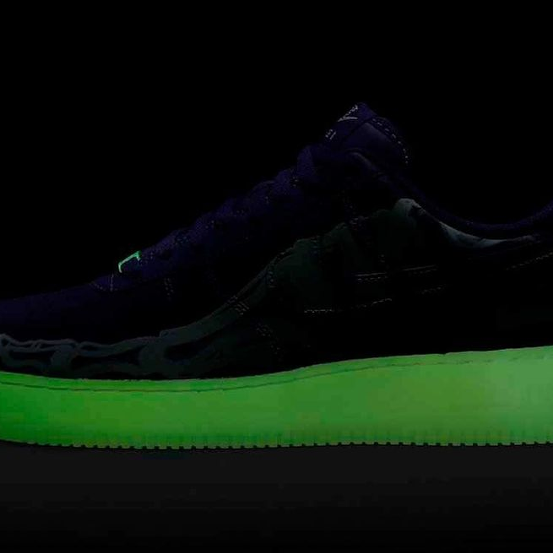 Zapatillas Nike AF1 '07 SKELETON QS purpuras Air For One  7