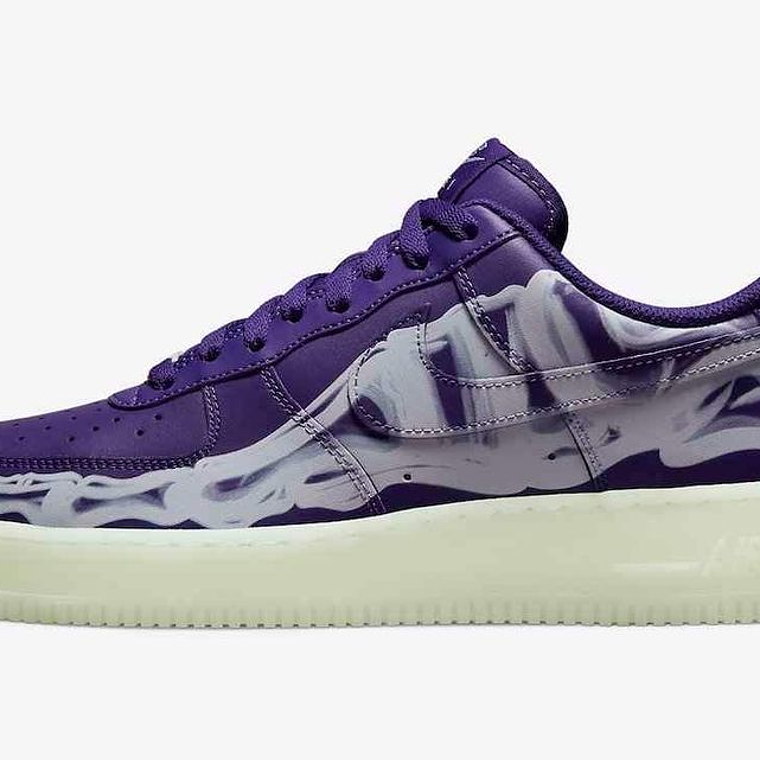 Zapatillas Nike AF1 '07 SKELETON QS purpuras Air For One  3