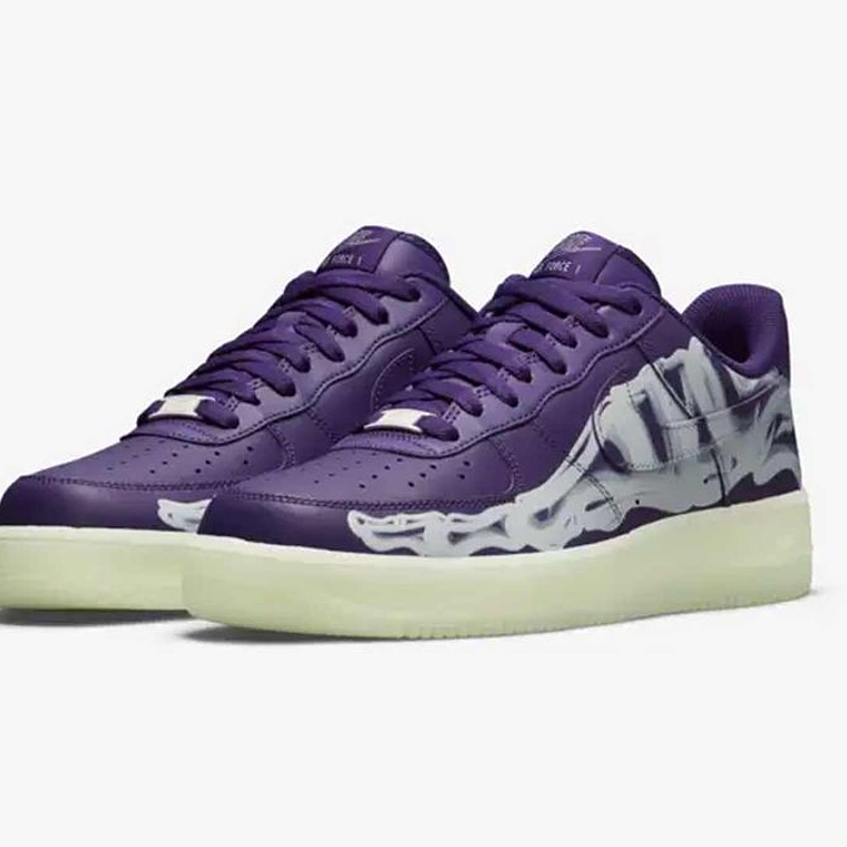 Zapatillas Nike AF1 '07 SKELETON QS purpuras Air For One  1