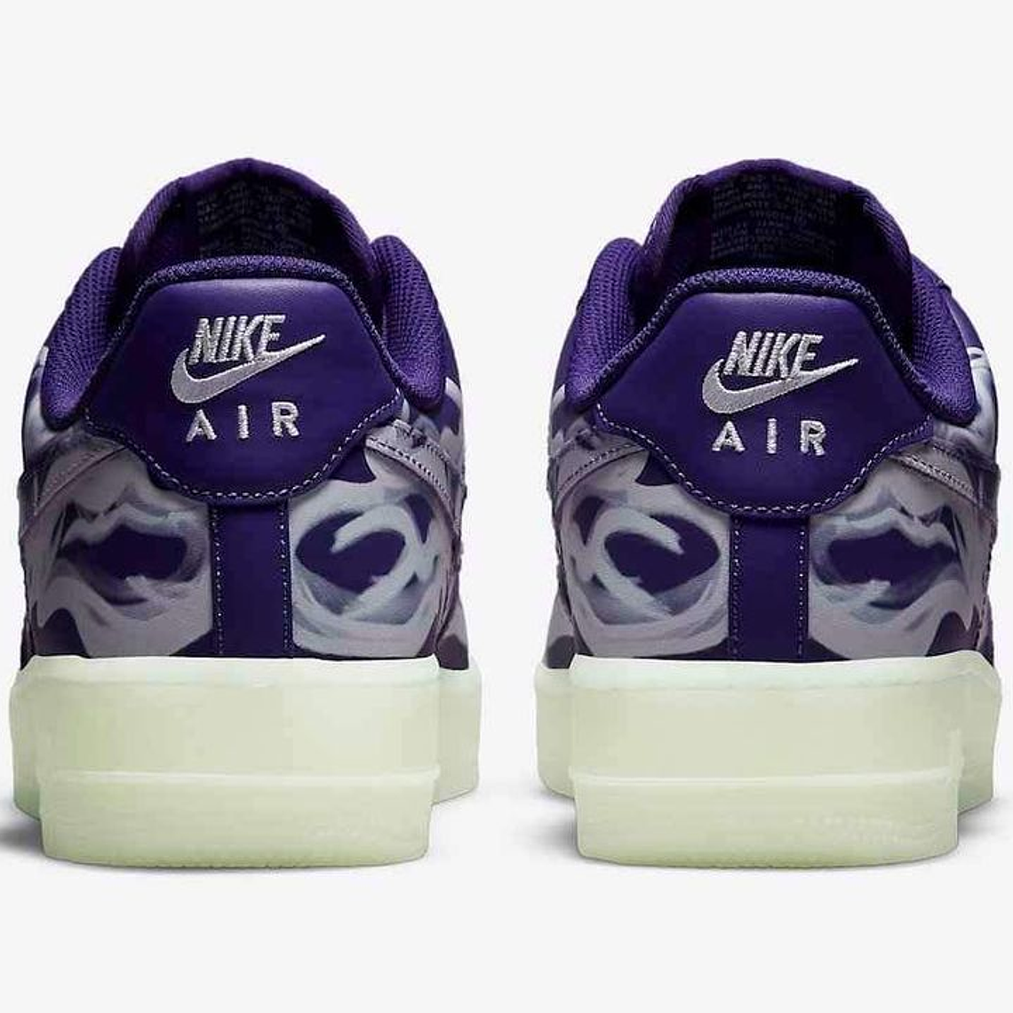 Zapatillas Nike AF1 '07 SKELETON QS purpuras Air For One  6