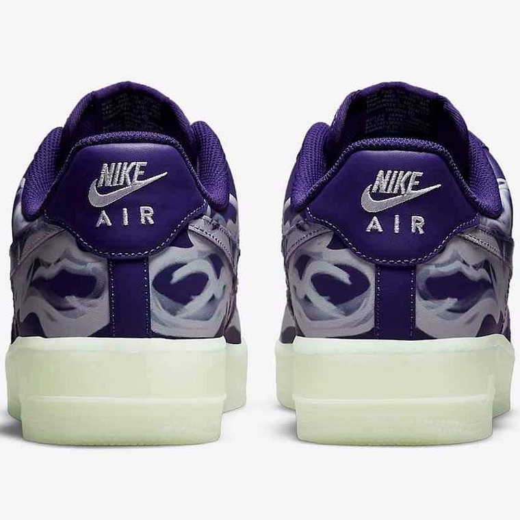Zapatillas Nike AF1 '07 SKELETON QS purpuras Air For One  6