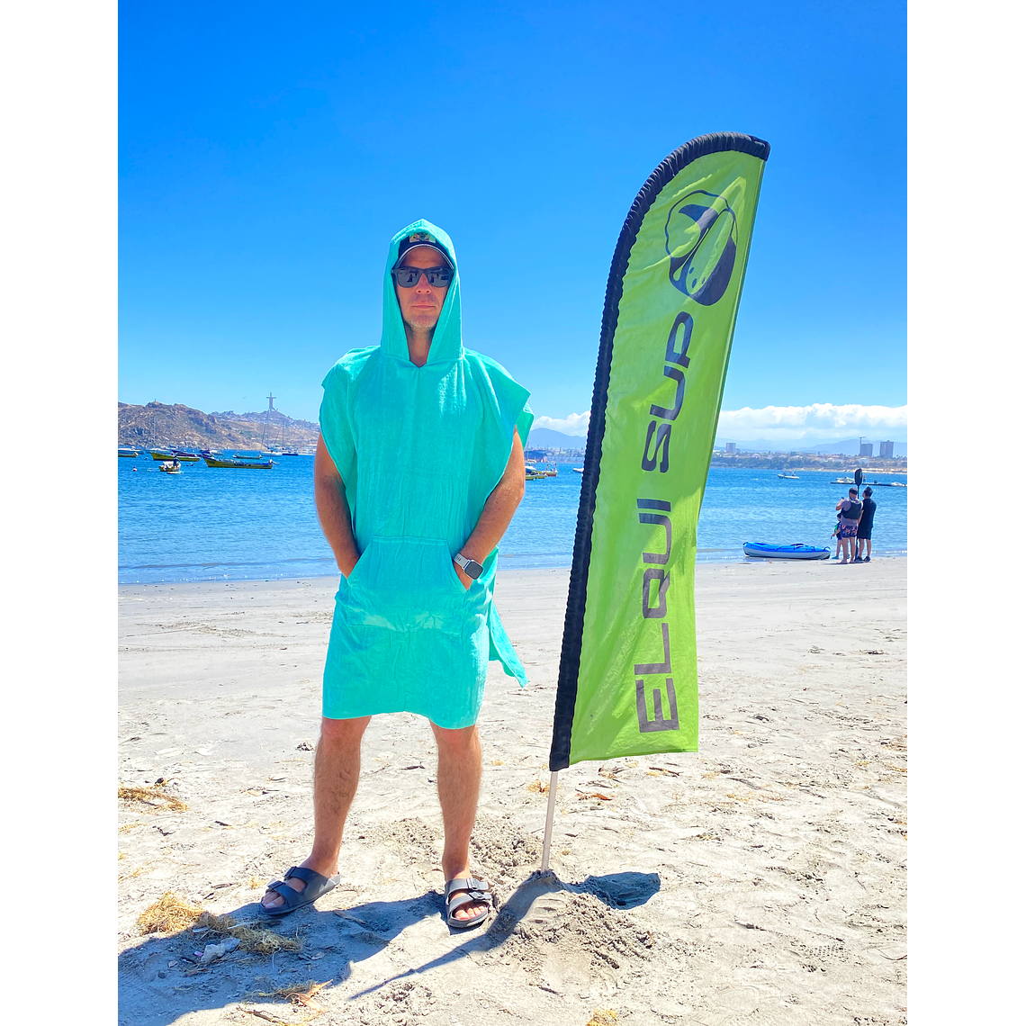 Toalla Poncho Turquesa  1