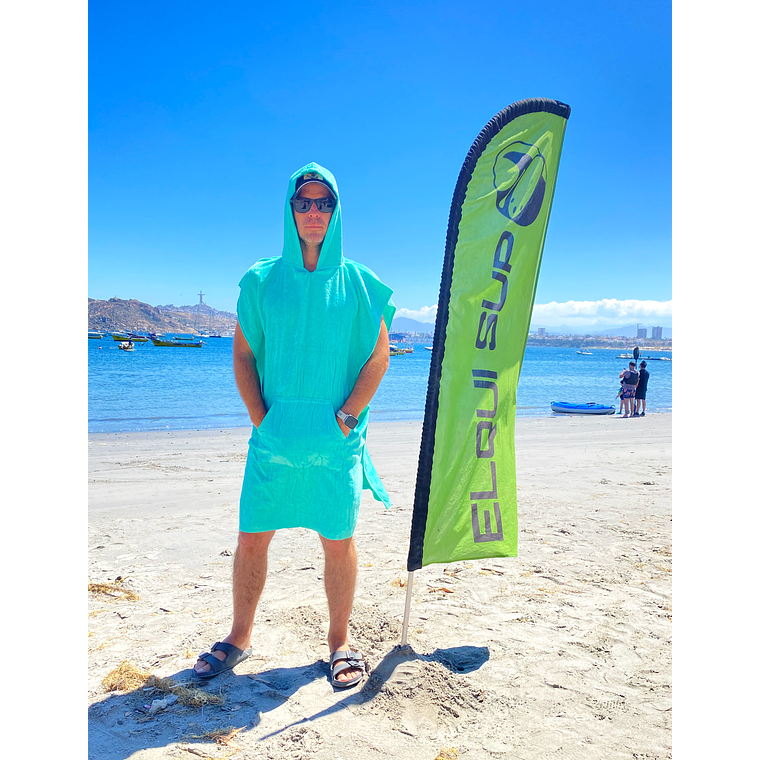 Toalla Poncho Turquesa  1