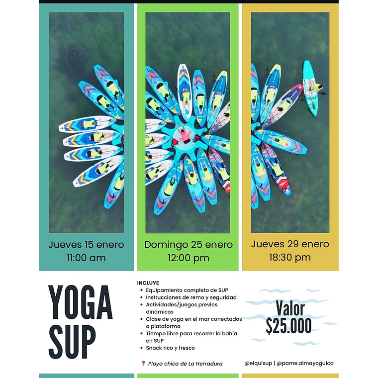 Yoga Sup Sunset Jueves 29 de Enero 18:30 🌄 1