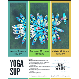 Sup Yoga Domingo 25 de Enero 12:00 ✨
