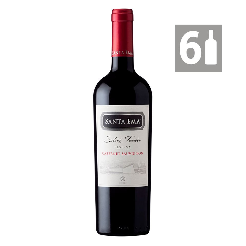 Pack 6 Cabernet Sauvignon Select Terroir Reserva - Viña Santa Ema