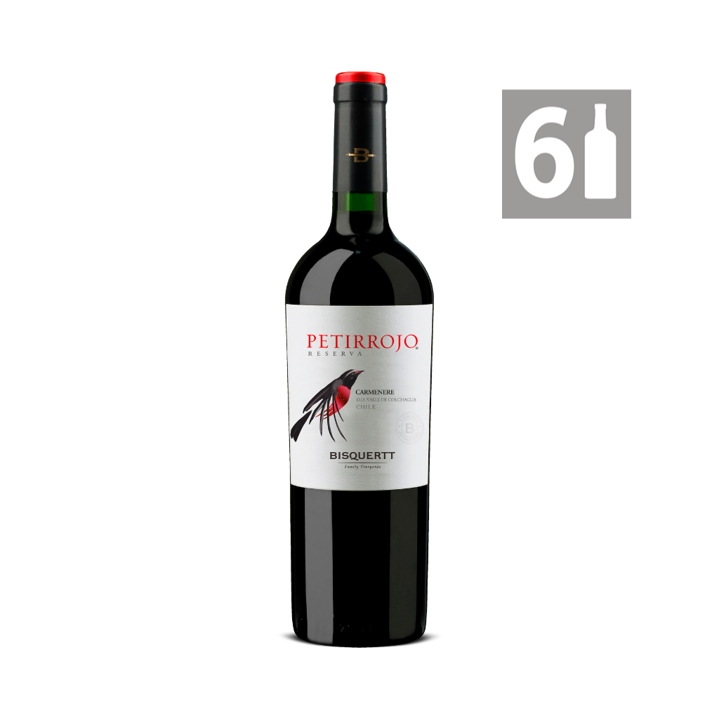 Pack 6 Petirrojo Carmenere Reserva - Viña Bisquertt