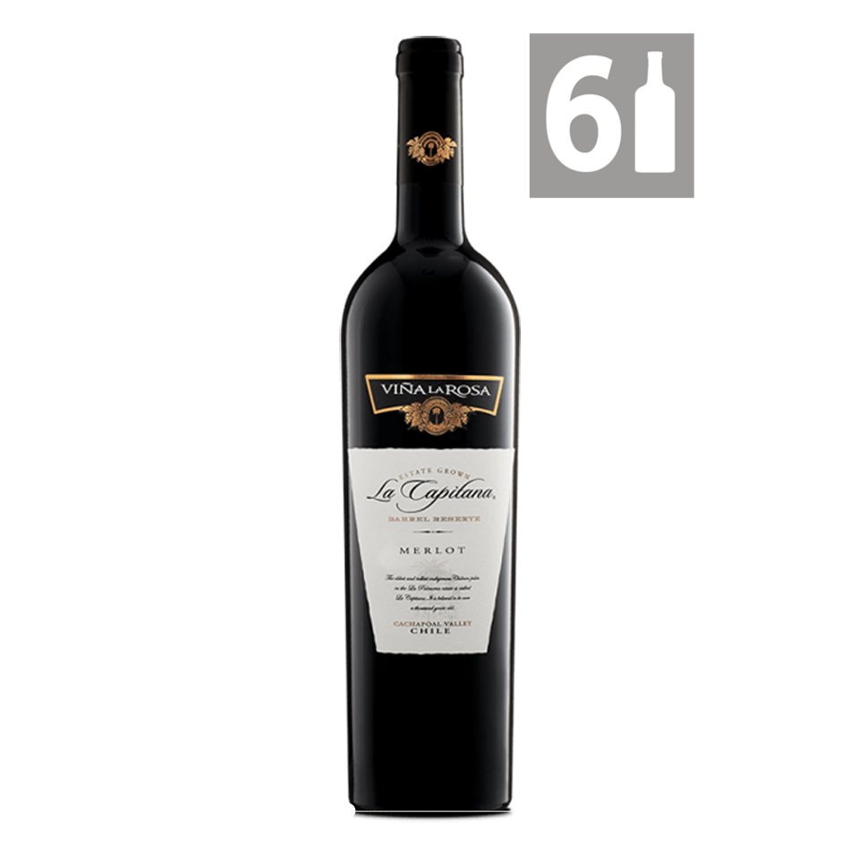 Pack 6 La Capitana Merlot Reserva - Viña La Rosa