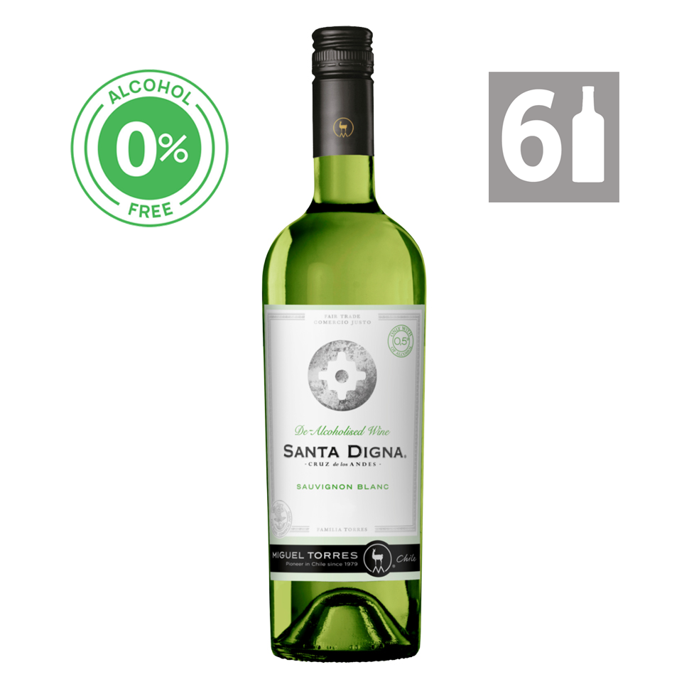 Pack 6 Sauvignon Blanc - Alcohol Free Reserva Santa Digna - Viña Miguel Torres