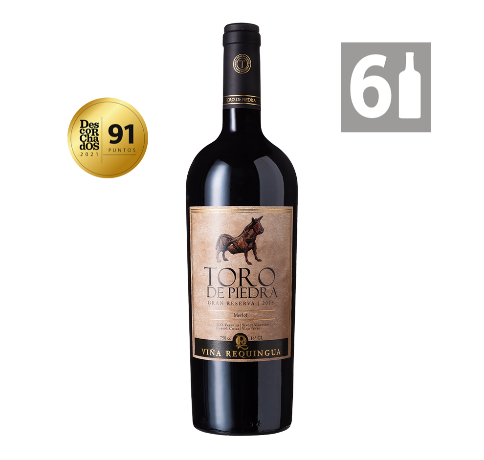 Pack 6 Toro de Piedra Merlot Gran Reserva - Viña Requingua