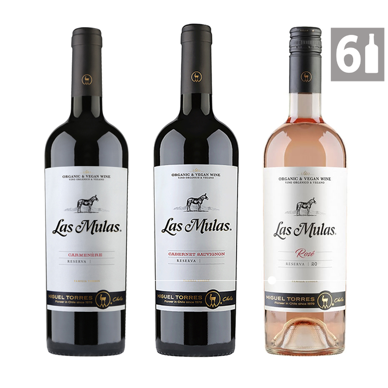 Mix 6 Vinos Orgánicos Las Mulas - Viña Miguel Torres