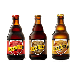 Pack 8 Cerveza Kasteel Donker / Rouge / Blond  / Tripel - 330 ml