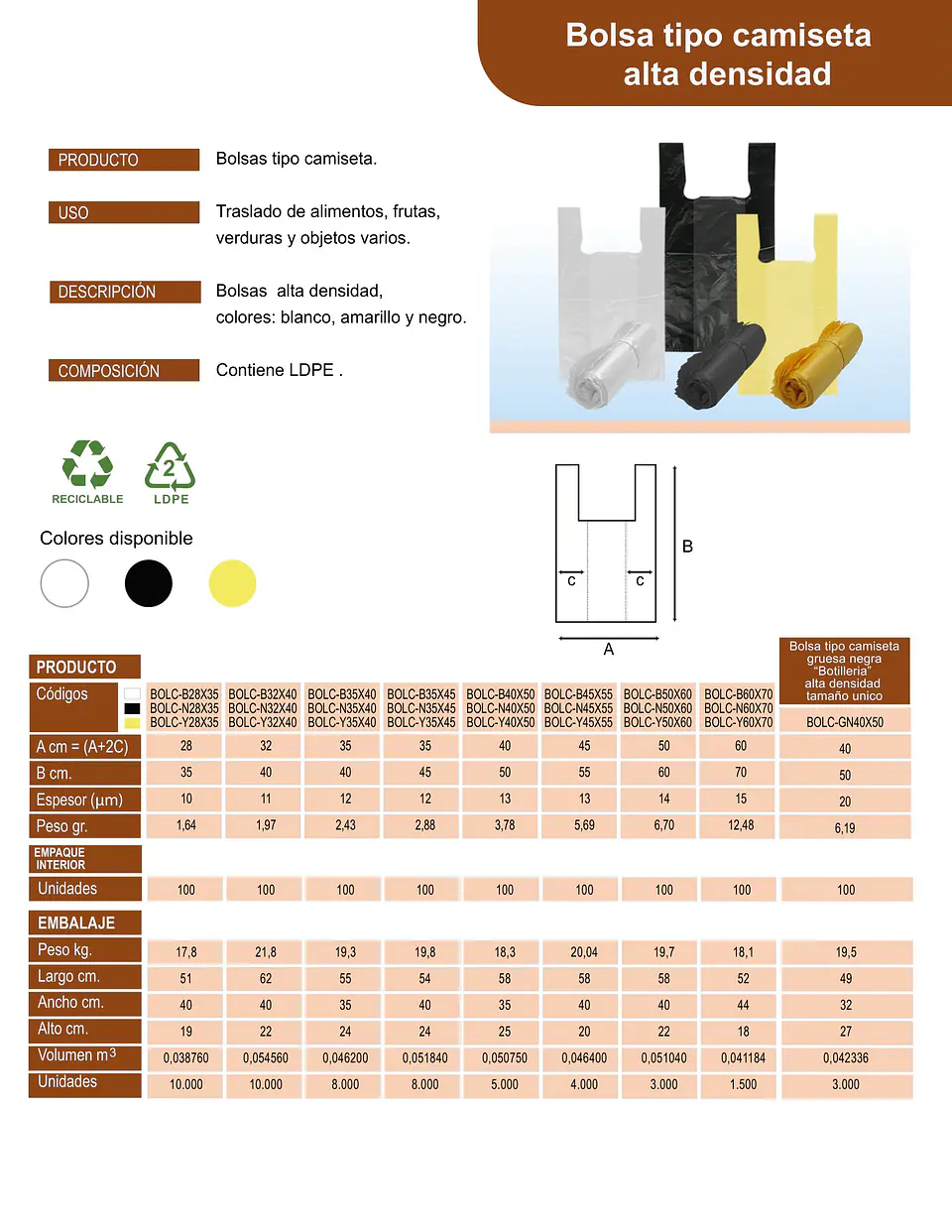 BOLSA CTA.ALTA 40X50 GRUESA NEGRA => 100 Unidad/es 3