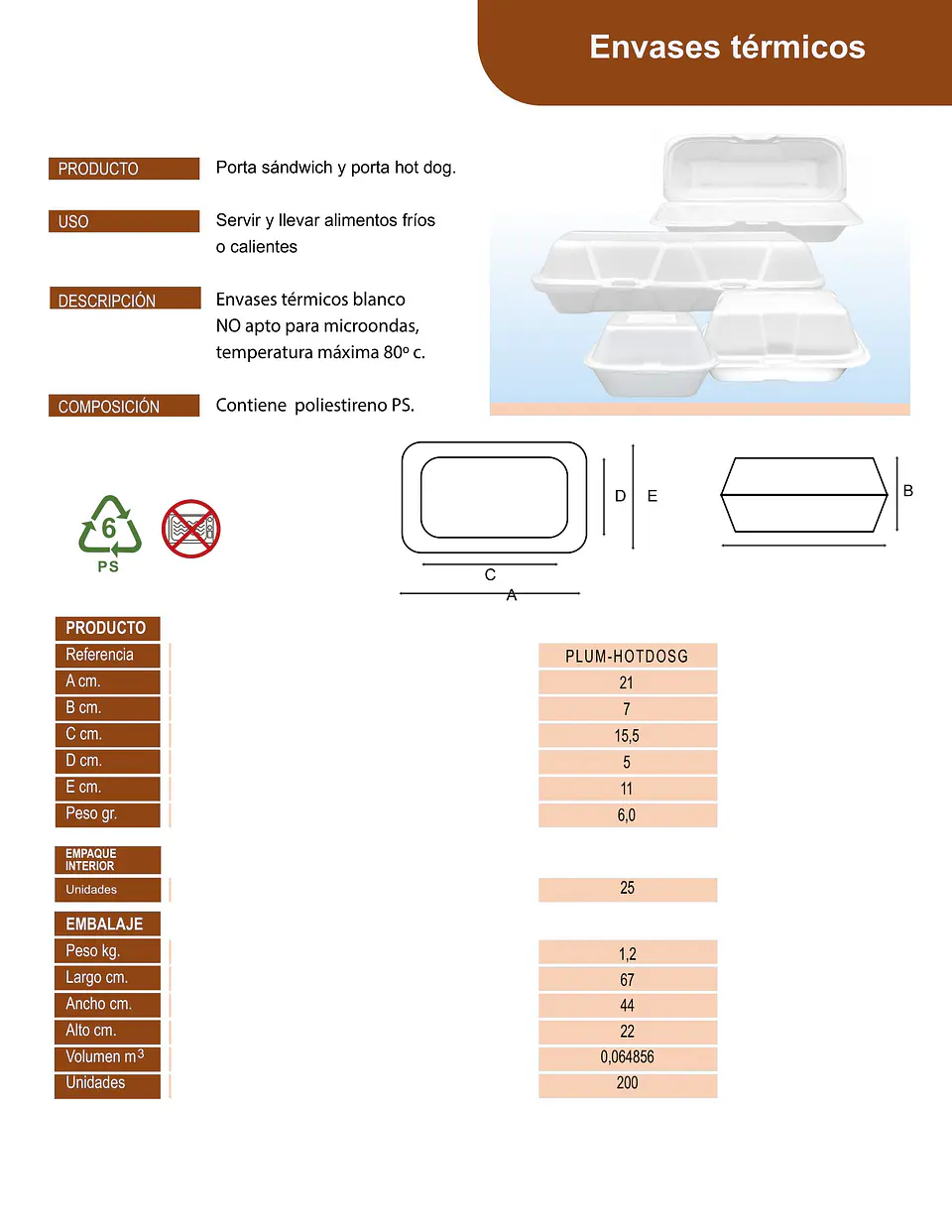 PORTA HOT-DOG S.G => 10 Unidad/es 3