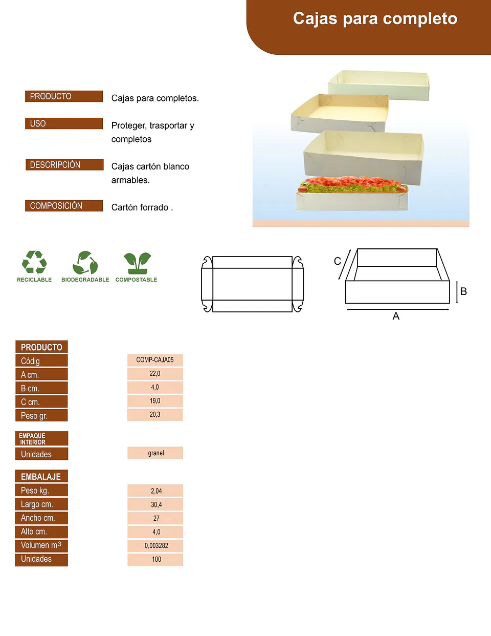 CAJA COMPLETO MEDIANO => 10 Unidad/es 4
