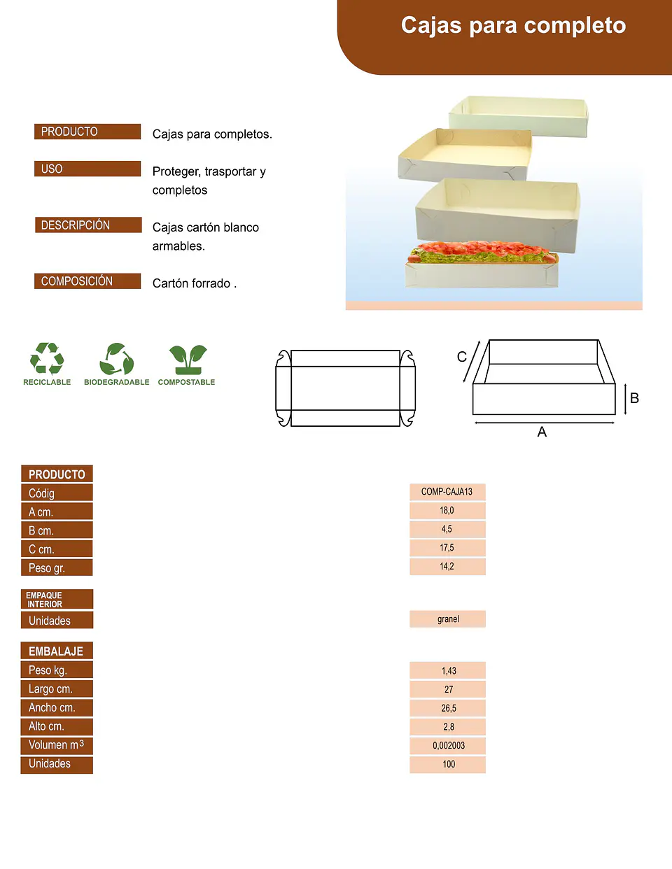 CAJA PARA 3 COMPLETO => 10 Unidad/es 4