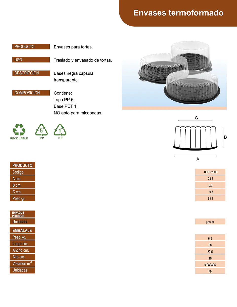 TERM 280B TORTA 31X9-BAJA/75 => 10 Unidad/es 3