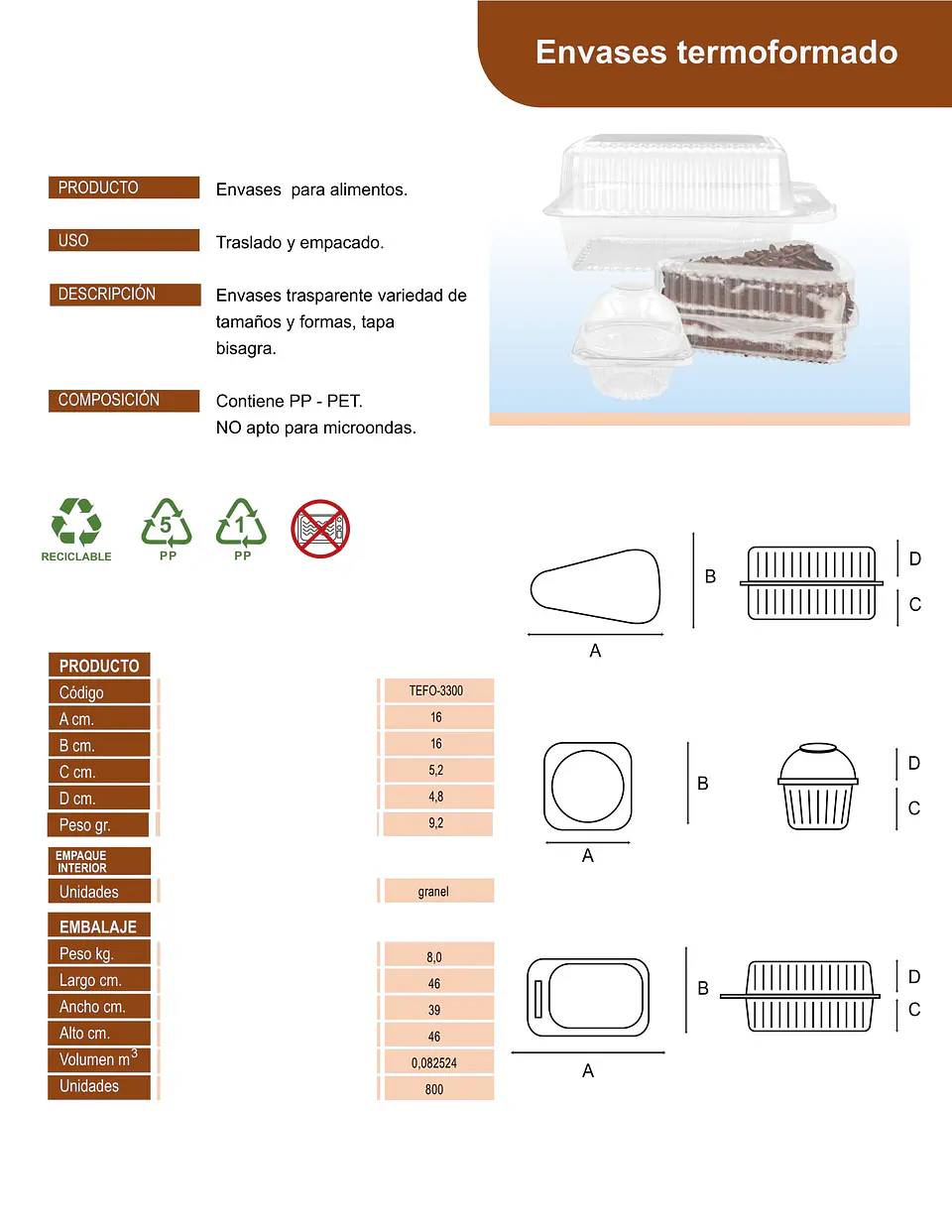 TERM PARA 1 PASTEL TG-1207 => 10 Unidad/es 3