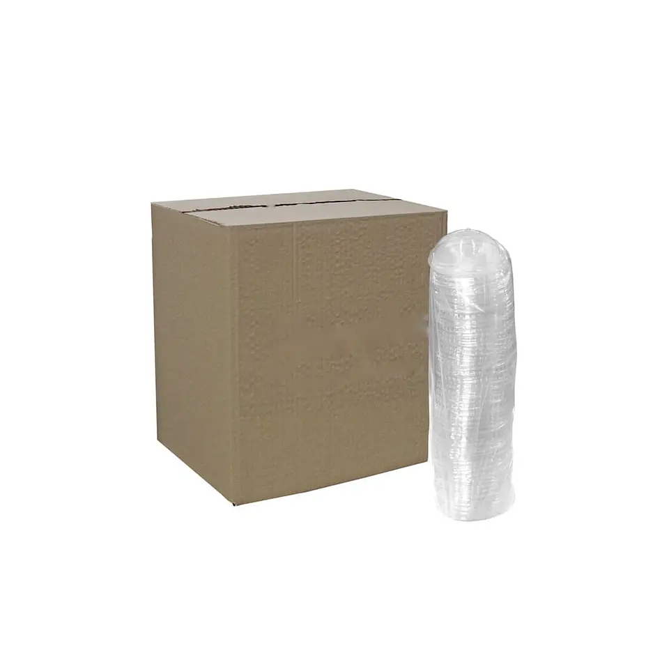 TAPA DOMO PET POTE HELADO PAPEL BEIGE-PLA 08 => 50 Unidad/es 2