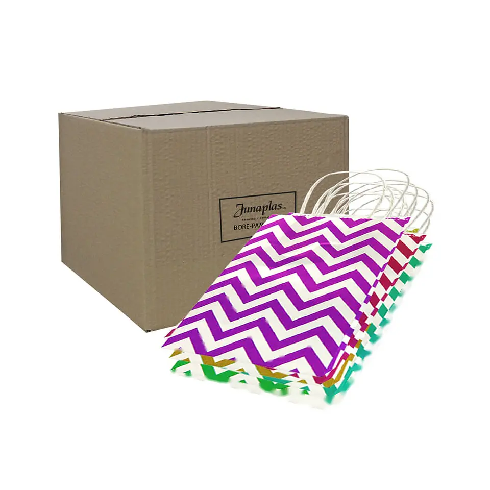 BOLSA PAPEL MANILLA 25X31 OLAS => 1 Unidad/es 2