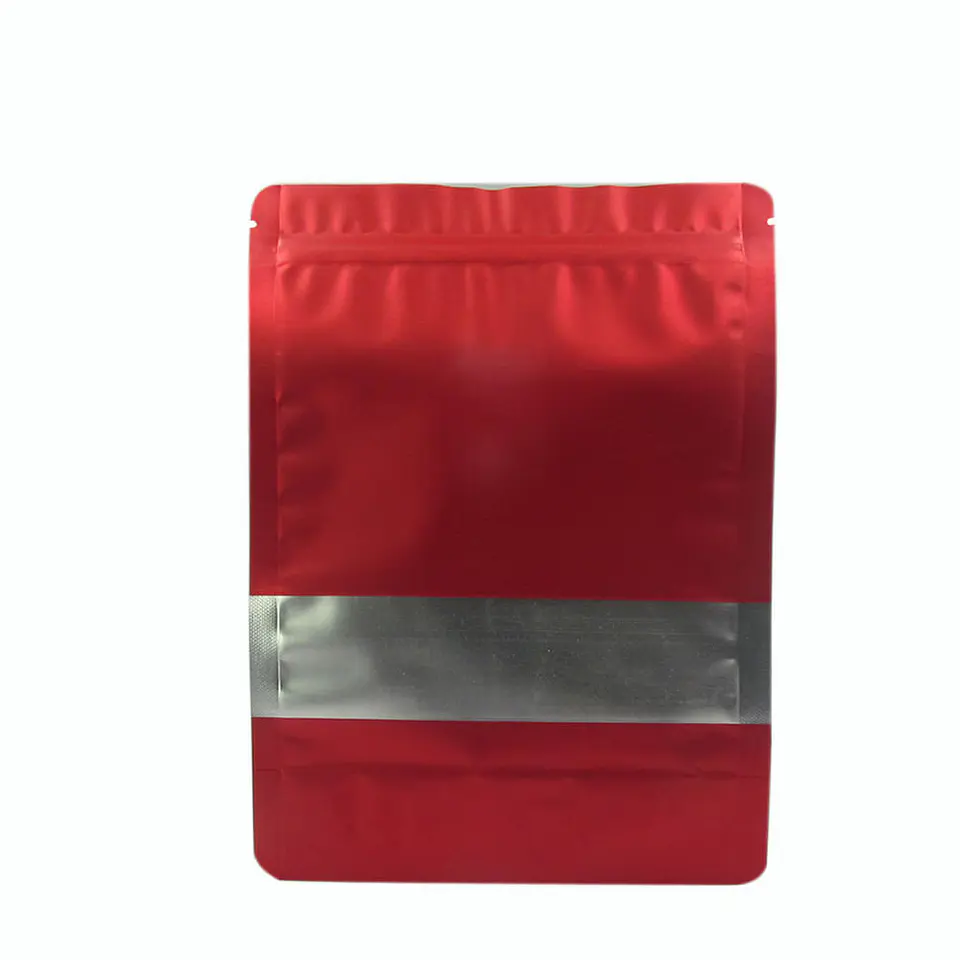BOLSA ZIPPER VENTANA ALUM ROJO 14X20+3 => 10 Unidad/es 1