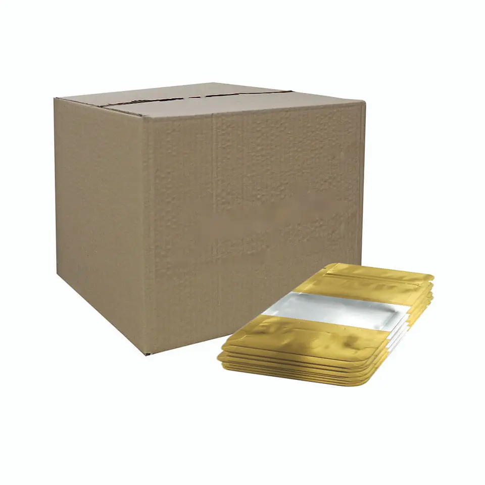 BOLSA ZIPPER VENTANA ALUM DORADO 15X22+4 => 10 Unidad/es 3