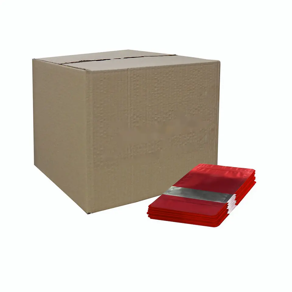 BOLSA ZIPPER VENTANA ALUM ROJO 12X20+4 => 10 Unidad/es 3