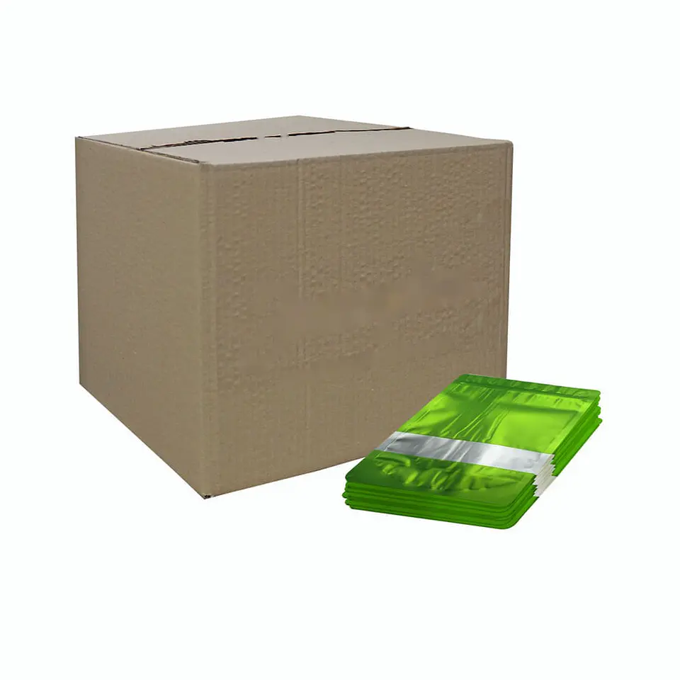 BOLSA ZIPPER VENTANA ALUM VERDE 10X15+3 => 10 Unidad/es 3