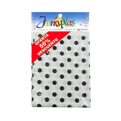 MANTEL BLANCO LUNAR 180X120 (01) => 1 Unidad/es