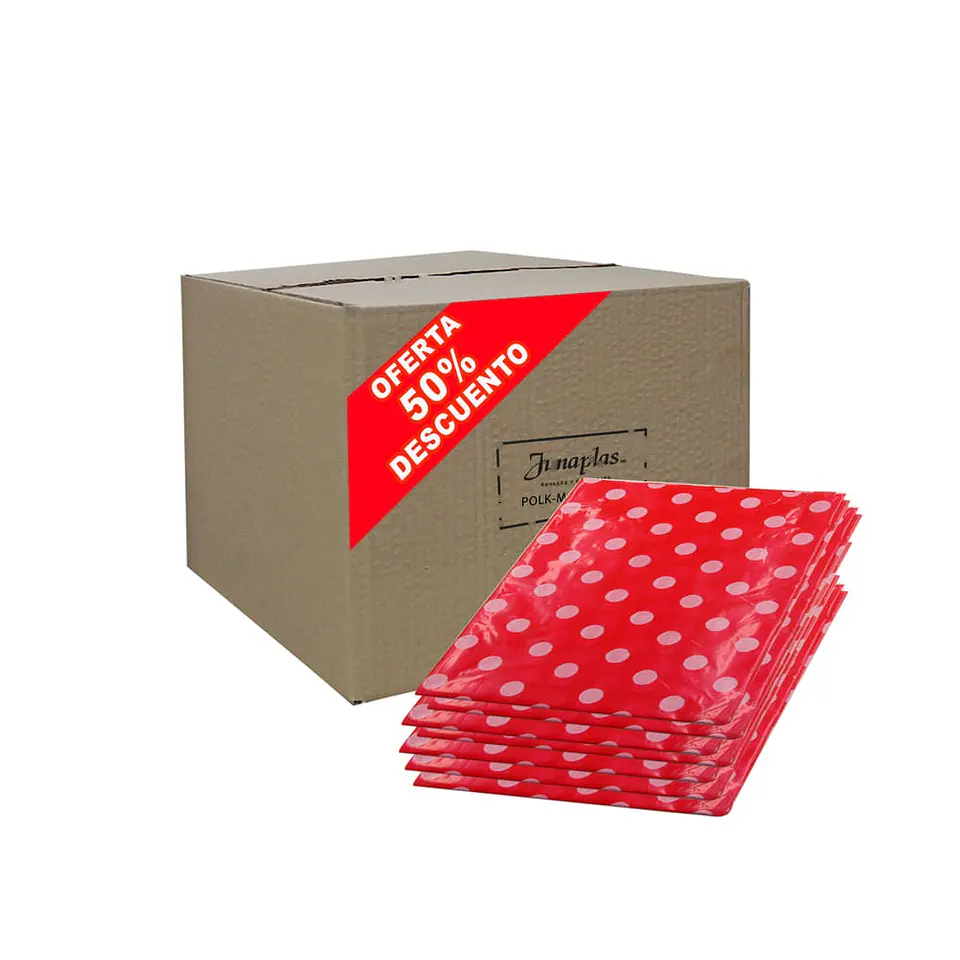 MANTEL ROJO LUNAR 180X120 (01) => 1 Unidad/es 2