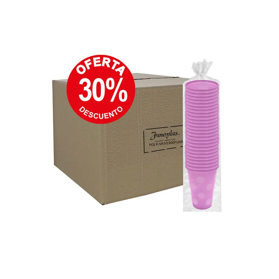 VASO 300 FUCSIA LUNAR S.G. (50) => 50 Unidad/es 2
