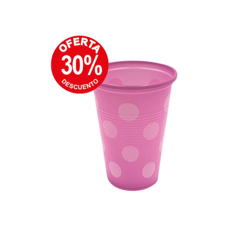 VASO 300 ROSADO LUNAR S.G. (50) => 50 Unidad/es