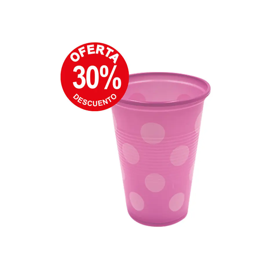 VASO 300 ROSADO LUNAR S.G. (50) => 50 Unidad/es 1