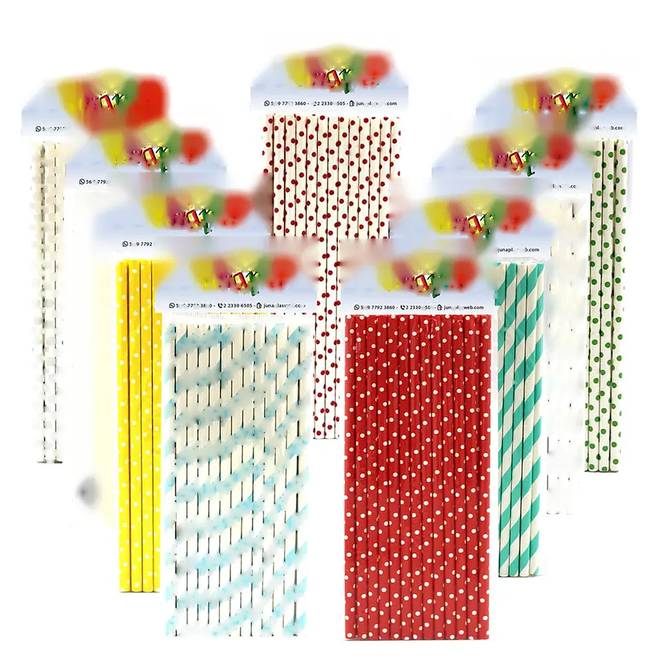 BOMBILLA PAPEL 06X20 IMP. LUNAR/RAYA (25) => 1 paq. 25 Unidad/es 2