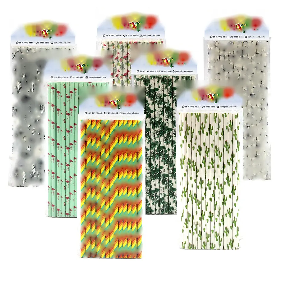 BOMBILLA PAPEL 06X20 IMP. FANTASIA (25) => 1 paq. 25 Unidad/es 2