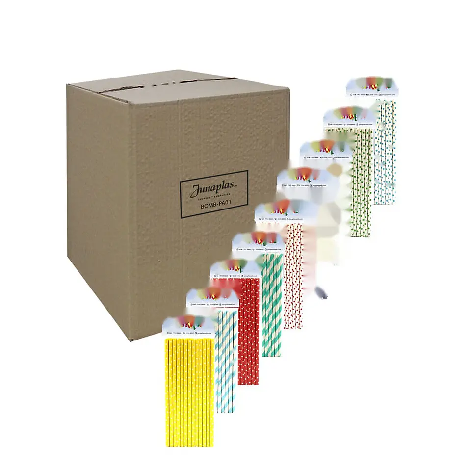 BOMBILLA PAPEL 06X20 IMP. LUNAR/RAYA (25) => 1 paq. 25 Unidad/es 3