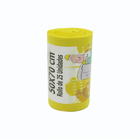 BOLSA 50X70X0.002 ALTA AMARILLO (25) => 1 Unidad/es