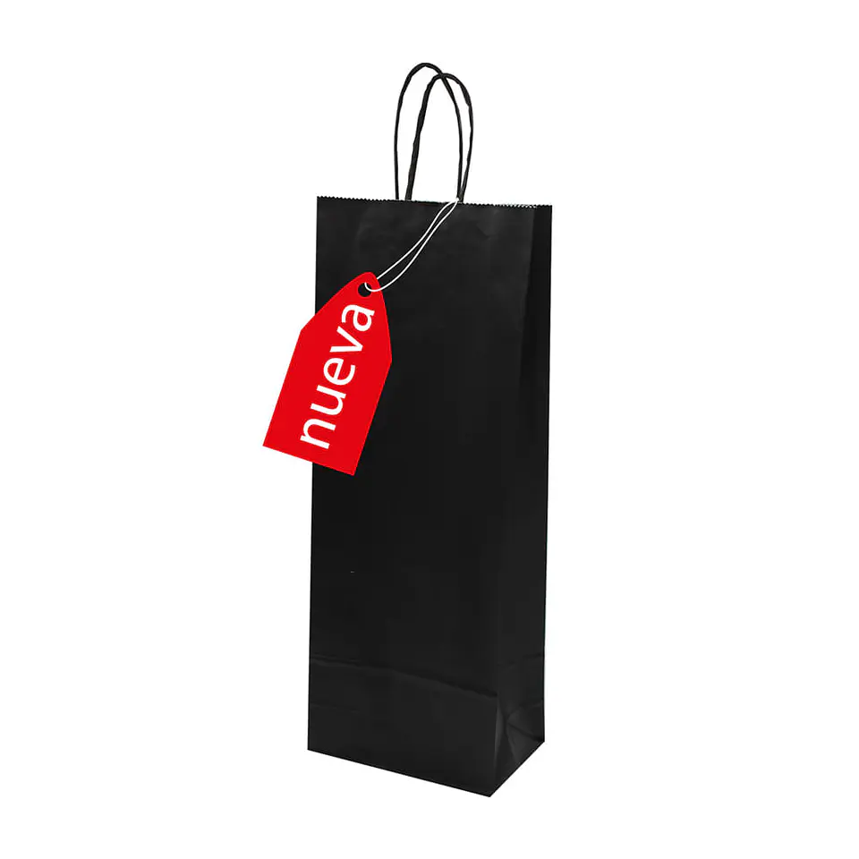 BOLSA MANILLA PAPEL NEGRA 15X39X08 => 1 Unidad/es 1