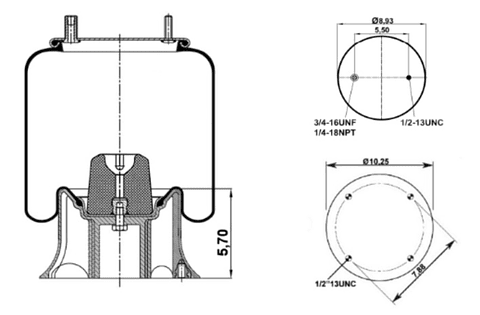 PULMON SUSPENSION 1T15M-6 (379082-CPL EUROSAN) AMERICANOS
