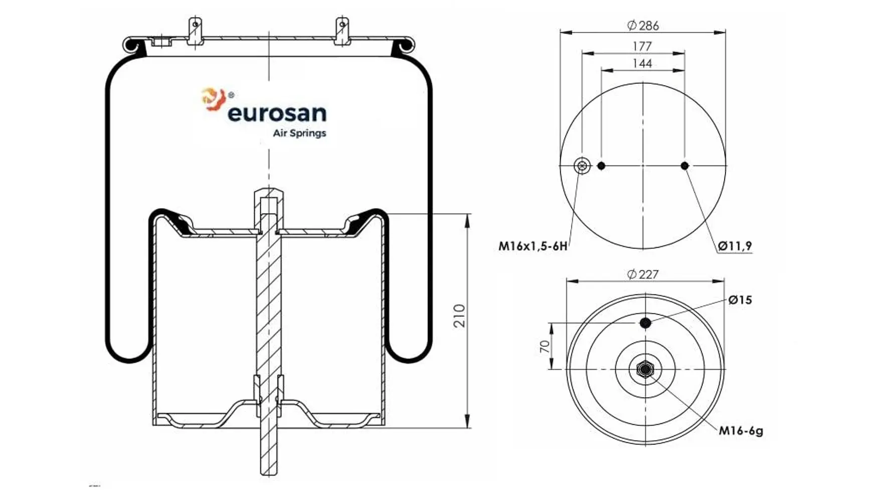 PULMON SUSPENSION SCANIA TRASERO SERIE 4 (374913-2C EUROSAN)  2