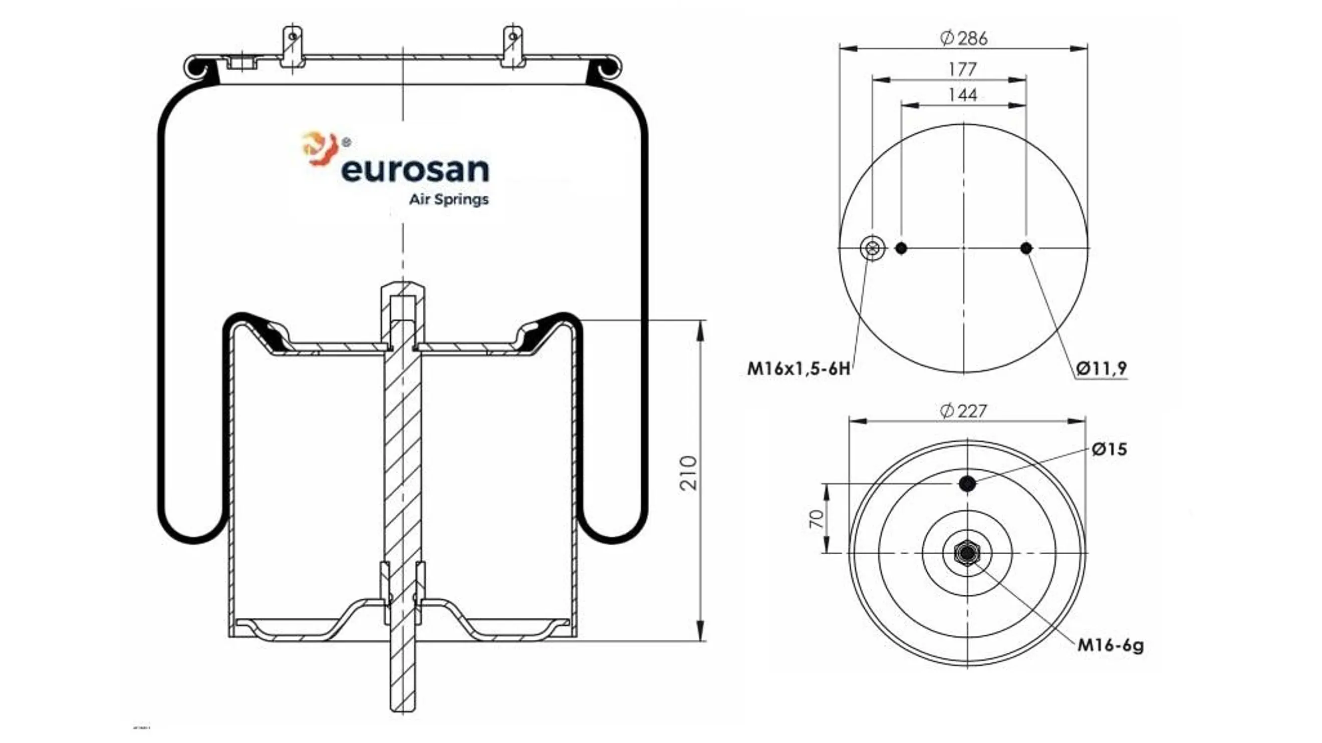 PULMON SUSPENSION SCANIA TRASERO SERIE 4 (374913-2C EUROSAN)  2