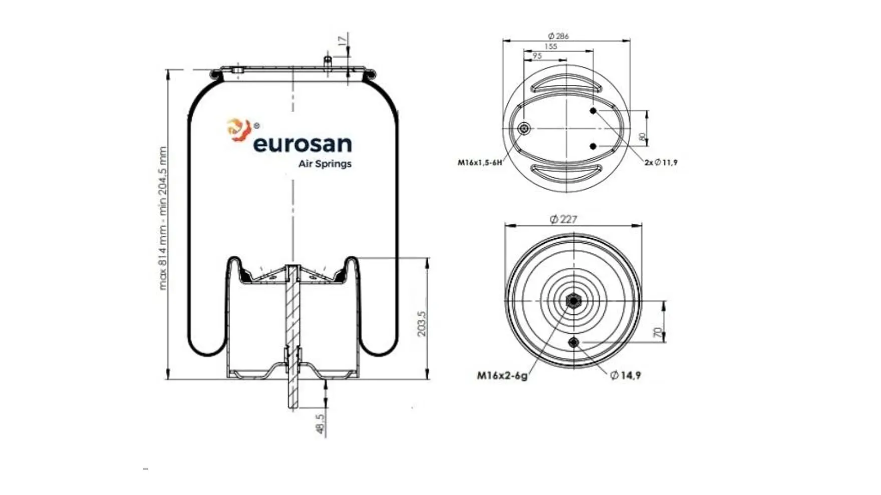 PULMON SUSPENSION SCANIA S-4-5 P/G/R/T 2010 (373608-C EUROSAN) 2