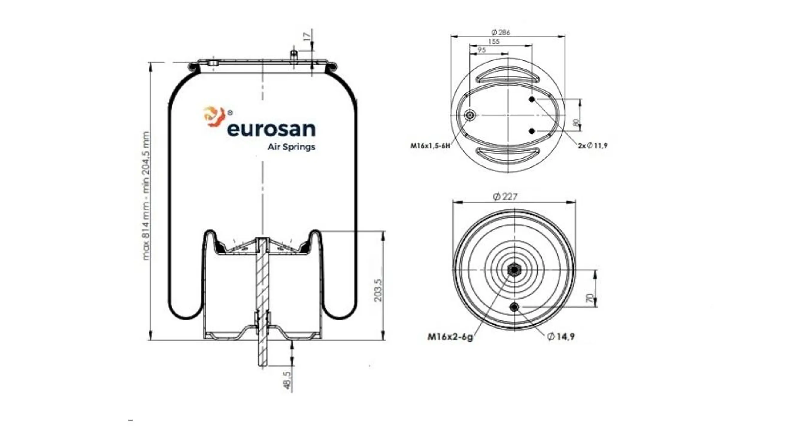 PULMON SUSPENSION SCANIA S-4-5 P/G/R/T 2010 (373608-C EUROSAN) 2